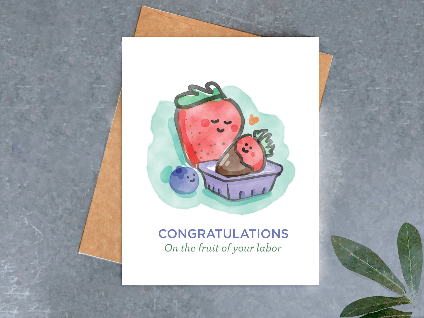 Fruit Labor Baby Card