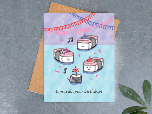 Musubi Birthday Card