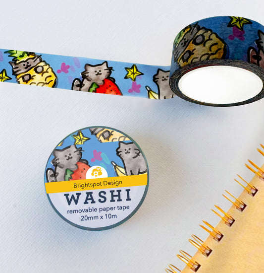 Cat Fruit Washi Tape