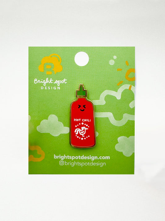 Silly Sriracha Enamel Pin