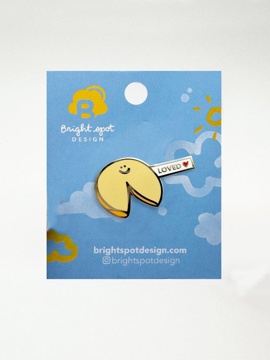 Friendly Fortune Cookie Enamel Pin