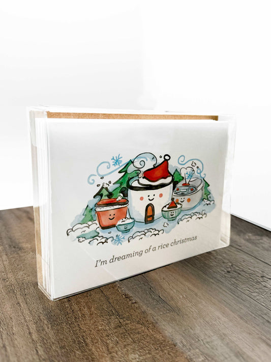 Rice Christmas Holiday Boxed Cards